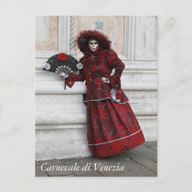 Postal Mascarada del Carnaval de Venecia (Anverso)