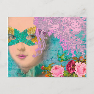 Postal Mascarada del francés