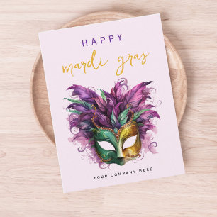 Postal Mascarada del Mardi Gras de Negocios