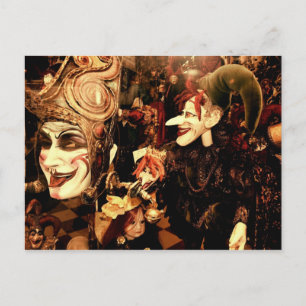 Postal Máscaras de carnaval