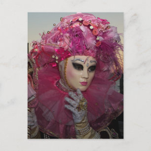 Postal Máscaras de carnaval de Venecia