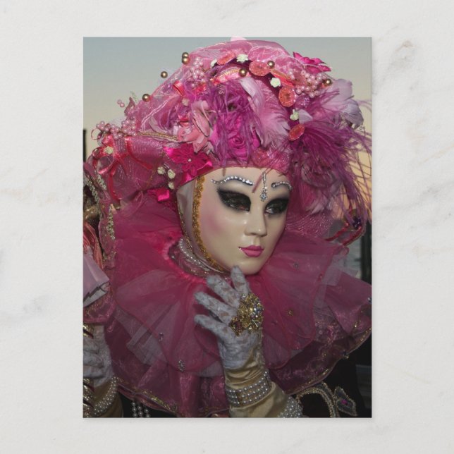 Postal Máscaras de carnaval de Venecia (Anverso)