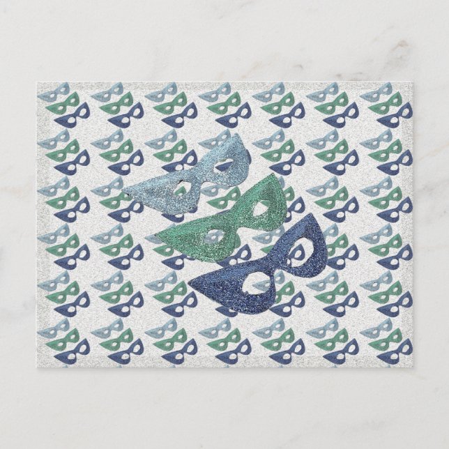 Postal Máscaras de esparquear - (Anverso)