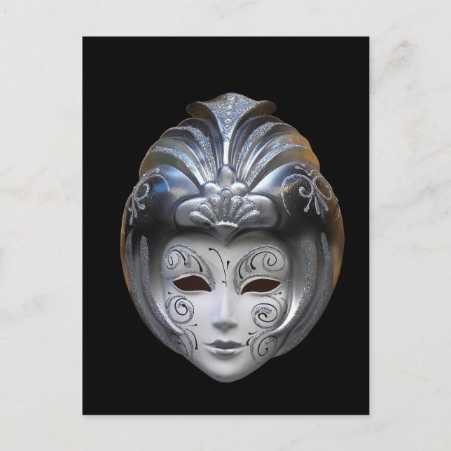 Postal Máscaras venecianas (Anverso)