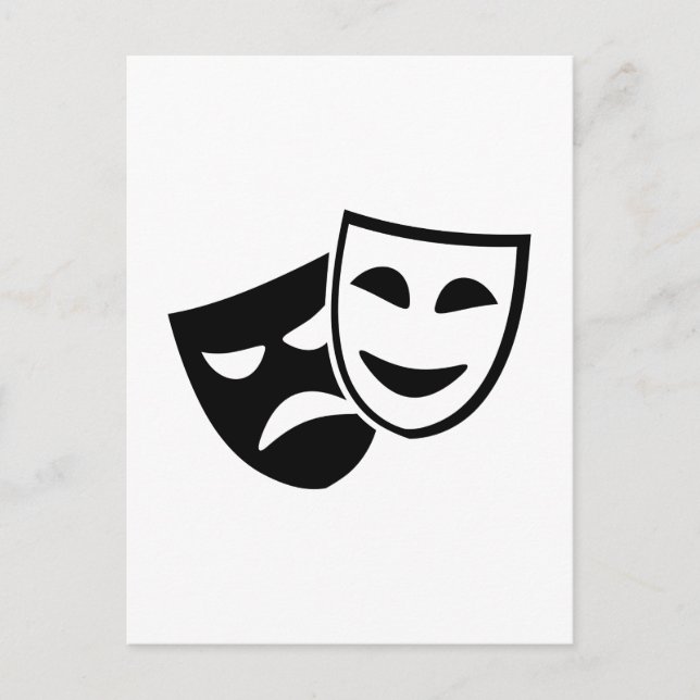 Postal Mascarillas de actor (Anverso)