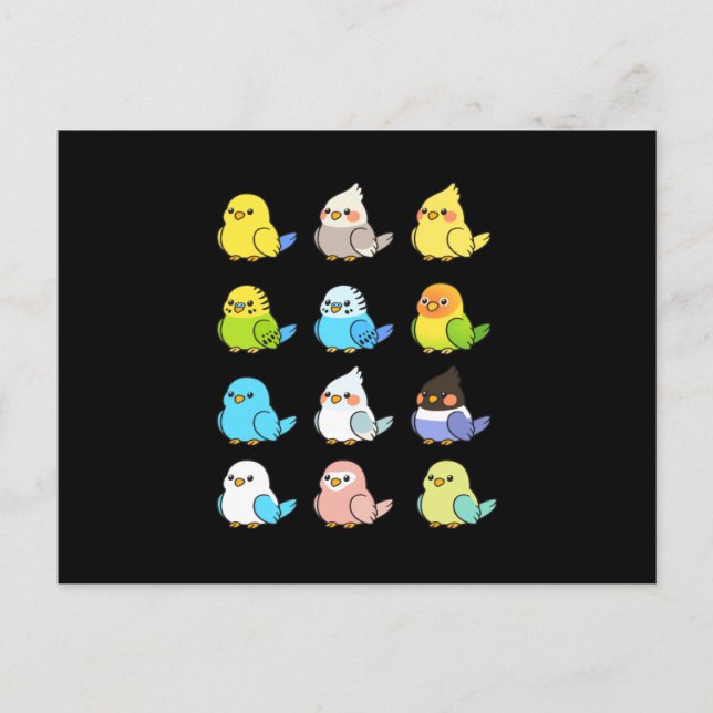 Postal Mascota de pájaros de niños loro (Anverso)