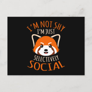Postal Mascota de Pandas Rojas selectivamente Animal Pand