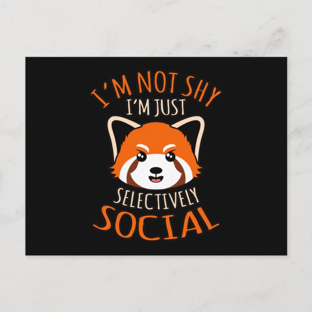 Postal Mascota de Pandas Rojas selectivamente Animal Pand (Anverso)
