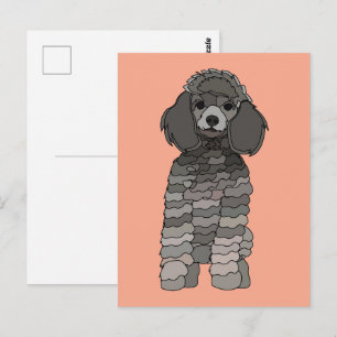 Postal Mascota de perro caniche