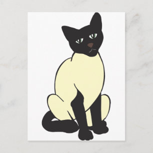 Postal Mascota gato siamés Destino Animales