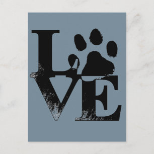 Postal Mascota Paw in LOVE