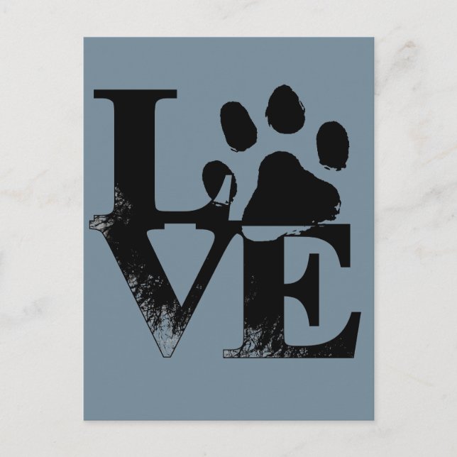 Postal Mascota Paw in LOVE (Anverso)