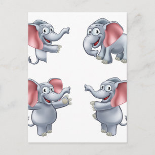 Postal Mascota Personalizado del elefante