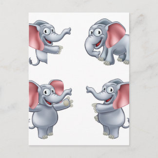 Postal Mascota Personalizado del elefante