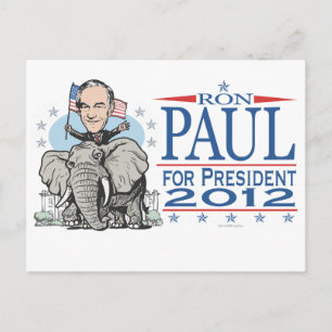 Postal Mascota Ron Paul GOP 2012