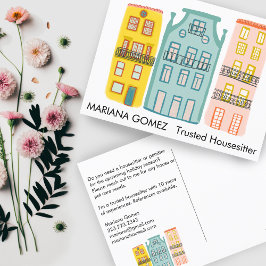 Postal Mascota sentada en casa sentada en casa lindo únic