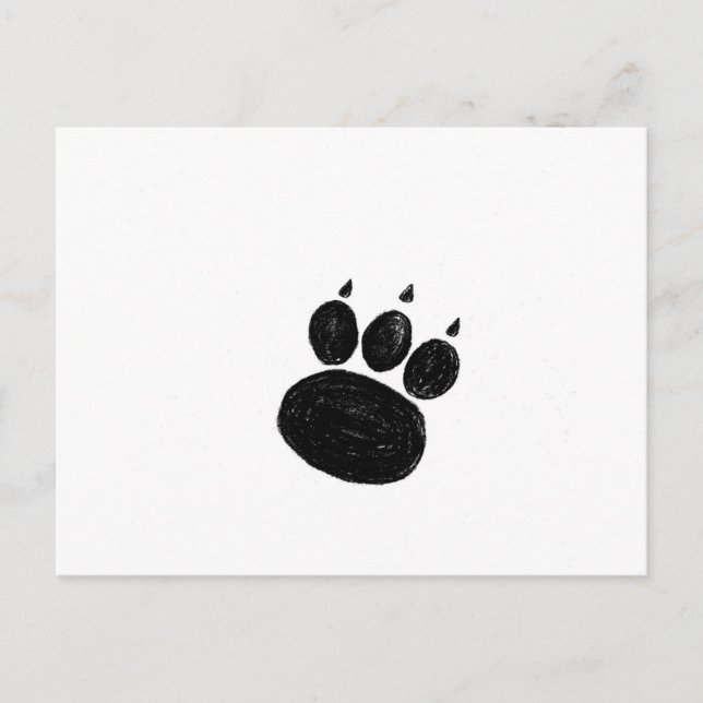 Postal Mascota Sitter y Perro Walker Paw Print (Anverso)