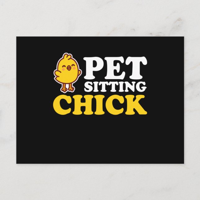 Postal Mascota Sitting Chick Petsit (Anverso)