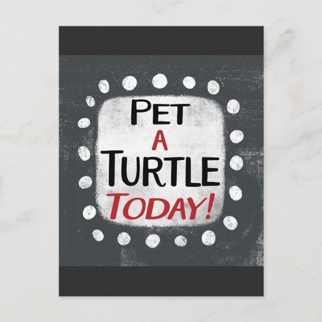 Postal Mascota Una Tortuga Hoy Postcard (Anverso)