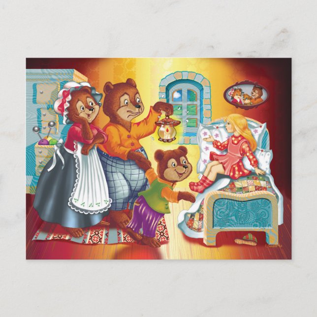 Postal Masha y 3 osos (Anverso)