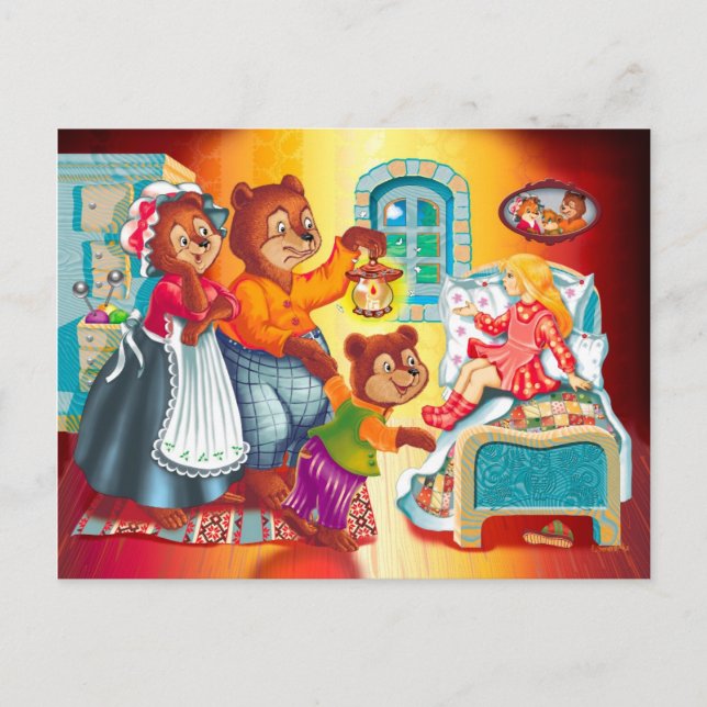 Postal Masha y 3 osos (Anverso)