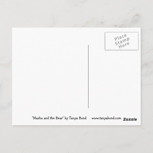 Postal Masha y el oso (Reverso)