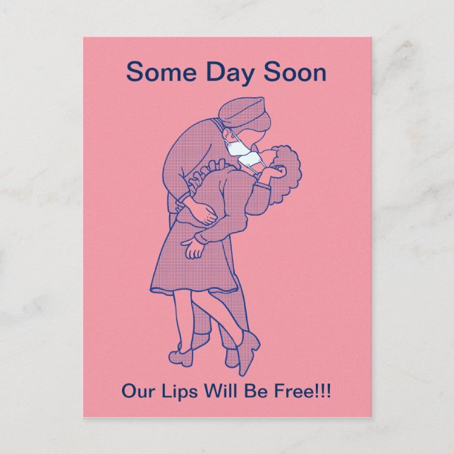 Postal Masked Lovers (Anverso)