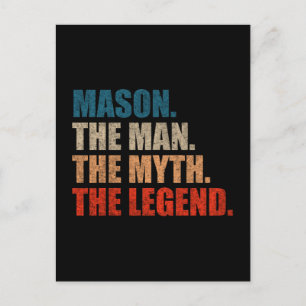 Postal Mason El Hombre El Mito La Leyenda