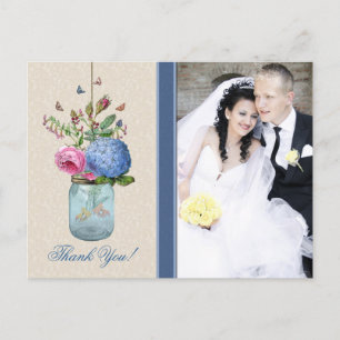 Postal Mason Jar - Amor a los peces de colores - Gracias