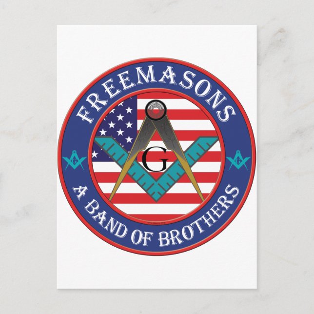 Postal Masones - Banda de Hermanos (Anverso)