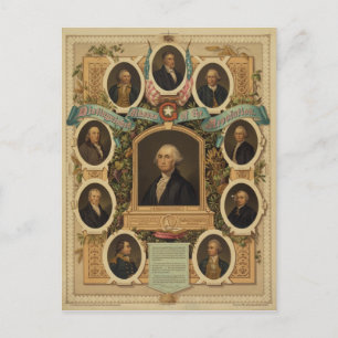 Postal Masones distinguidas de la revolución estadouniden