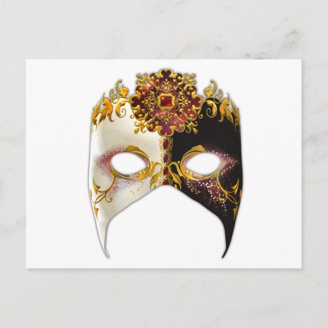 Postal Masque veneciano: Ruby Jewel (Anverso)