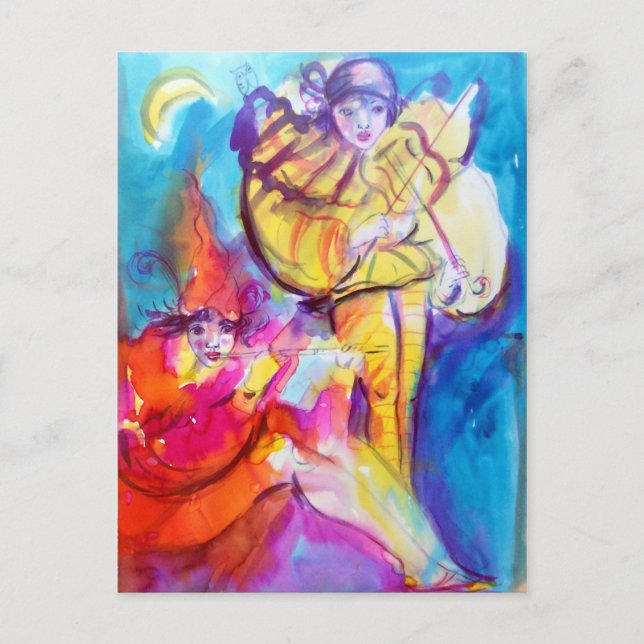 POSTAL MASQUERADE VENECIANO / NOCTURNA MUSICAL (Anverso)