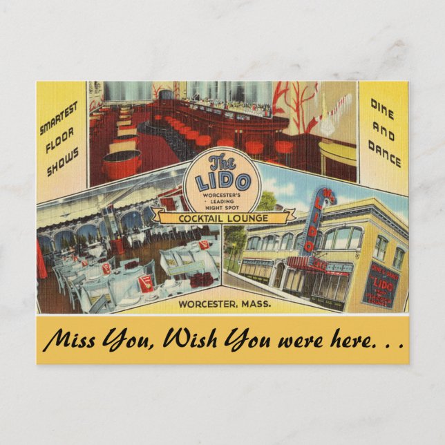 Postal Massachusetts, El Lido, Worcester (Anverso)