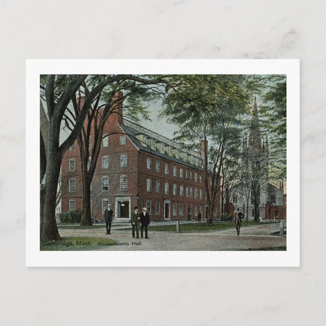Postal Massachusetts Hall, Cambridge Vintage (Anverso)