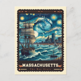 Postal Massachusetts | Inspirado en Vincent Van Gogh