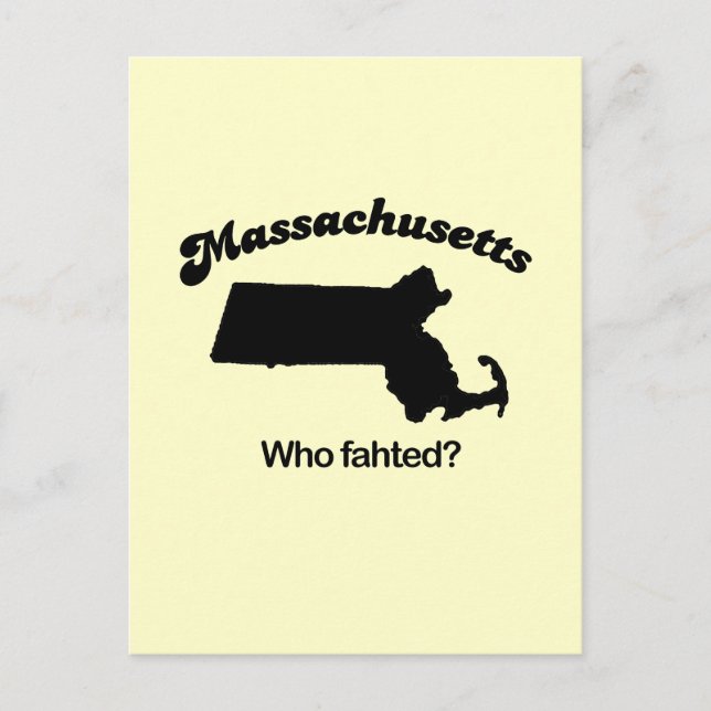 Postal Massachusetts Motto - ¿Quién se desmayó? (Anverso)