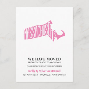 Postal MASSACHUSETTS Nos hemos mudado Nueva dirección Nue