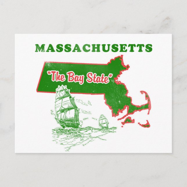 Postal Massachusetts The Bay State Design (Anverso)