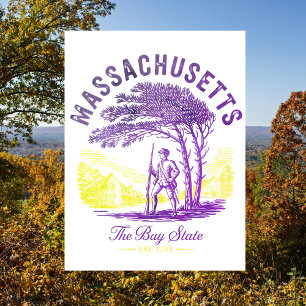 Postal Massachusetts The Bay State Est. Colonial de 1788