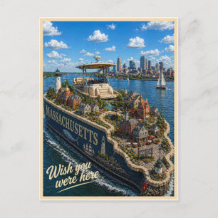 Postal Massachusetts   Wish You Were Here   Serie del Est