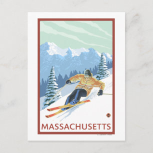 Postal MassachusettsDownhill Skier Scene