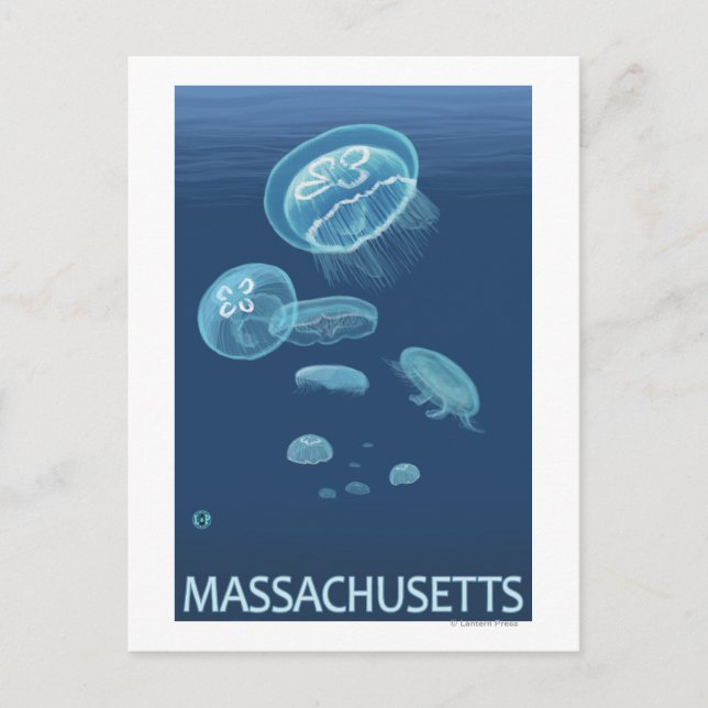 Postal MassachusettsJellyfish Scene (Anverso)