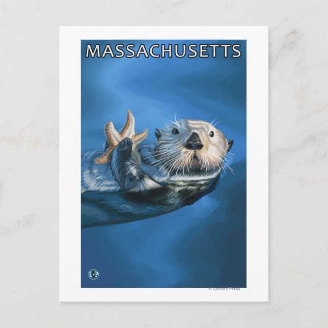 Postal MassachusettsSea Otter Scene (Anverso)
