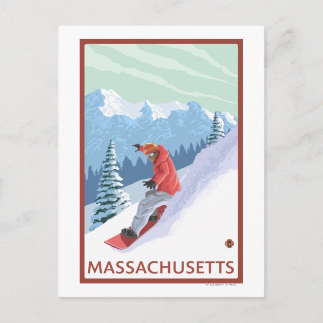 Postal MassachusettsSnowboarder Scene (Anverso)