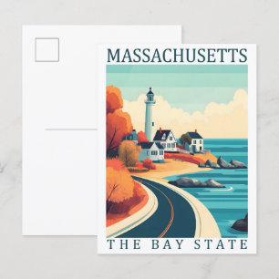 Postal Massachussets Bay State USA Travel Place