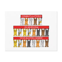 Máster Grado Felicitaciones Personalizados Gatos