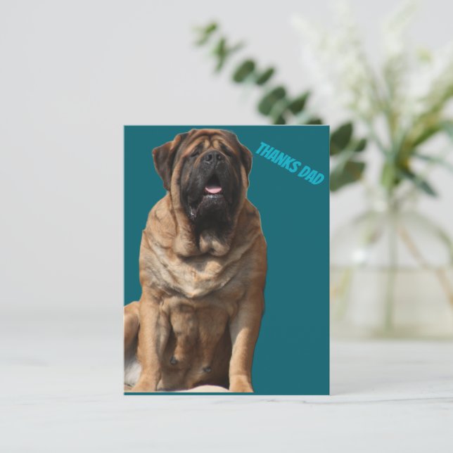 Postal Mastiff Vatertag Best Friends  (Anverso de pie)