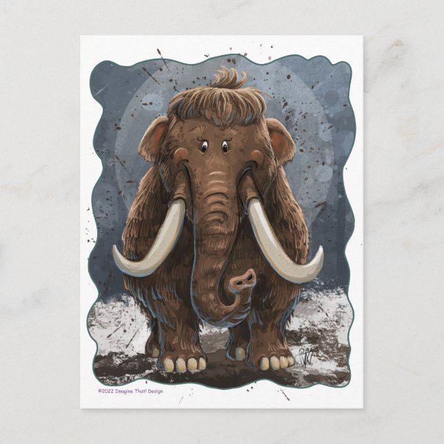 Postal Mastodonte Adorable (Anverso)