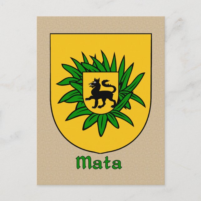 Postal Mata Family Heraldic Shield (Anverso)